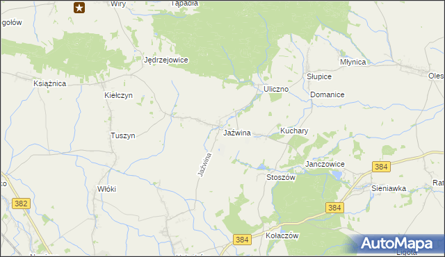 mapa Jaźwina, Jaźwina na mapie Targeo