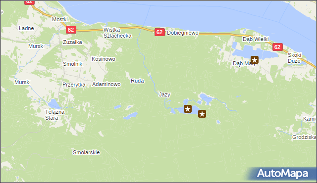 mapa Jazy gmina Włocławek, Jazy gmina Włocławek na mapie Targeo