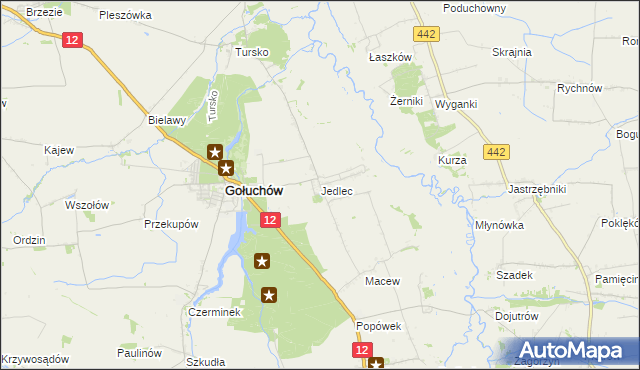 mapa Jedlec, Jedlec na mapie Targeo