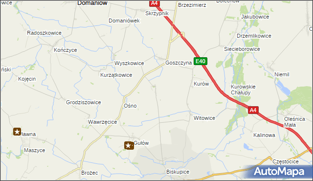 mapa Jędrzychowice gmina Wiązów, Jędrzychowice gmina Wiązów na mapie Targeo