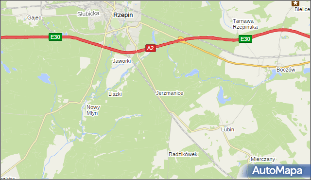mapa Jerzmanice, Jerzmanice na mapie Targeo