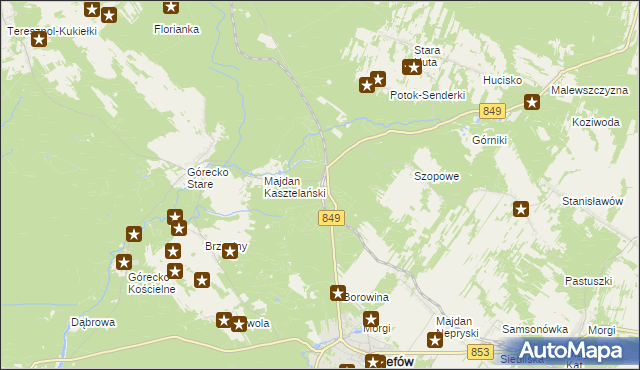 mapa Józefów Roztoczański, Józefów Roztoczański na mapie Targeo