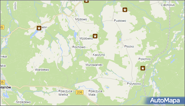 mapa Kaczyno, Kaczyno na mapie Targeo