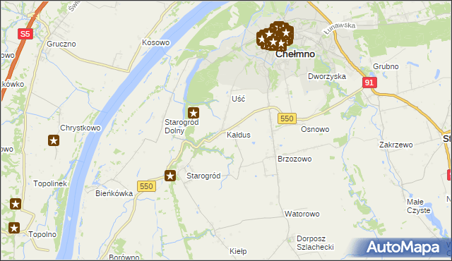 mapa Kałdus, Kałdus na mapie Targeo