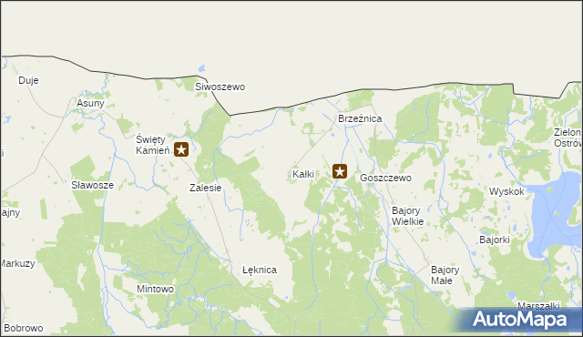 mapa Kałki gmina Srokowo, Kałki gmina Srokowo na mapie Targeo