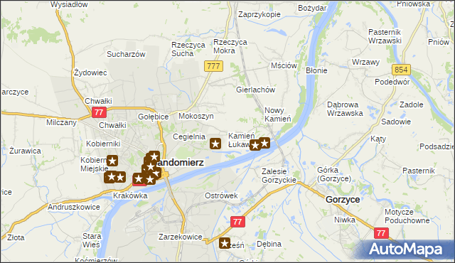 mapa Kamień Łukawski, Kamień Łukawski na mapie Targeo