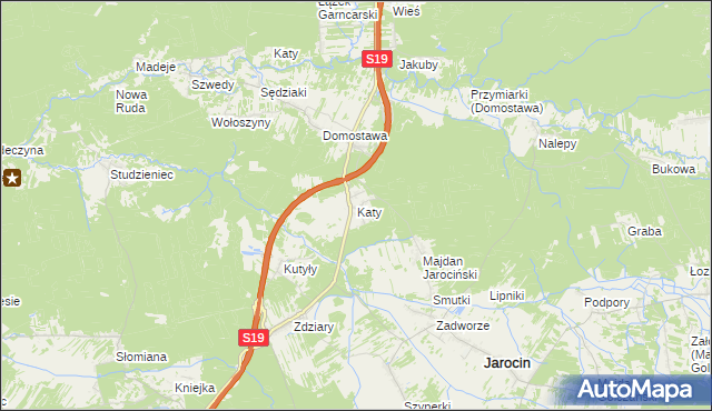 mapa Katy, Katy na mapie Targeo