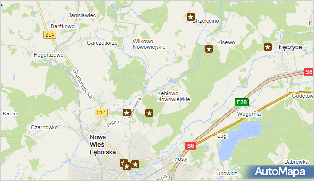 mapa Kębłowo Nowowiejskie, Kębłowo Nowowiejskie na mapie Targeo