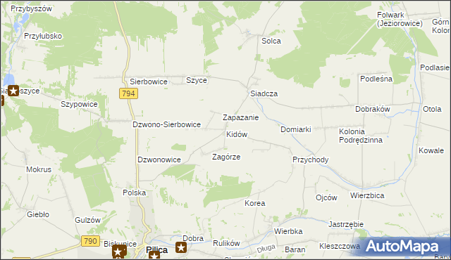 mapa Kidów, Kidów na mapie Targeo