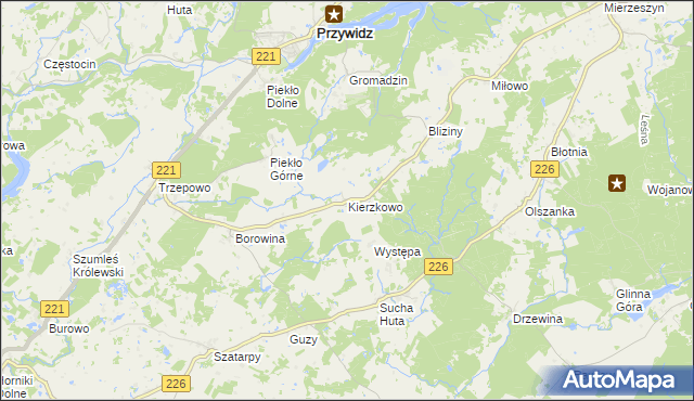 mapa Kierzkowo gmina Przywidz, Kierzkowo gmina Przywidz na mapie Targeo