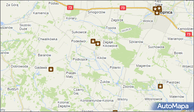 mapa Kików, Kików na mapie Targeo