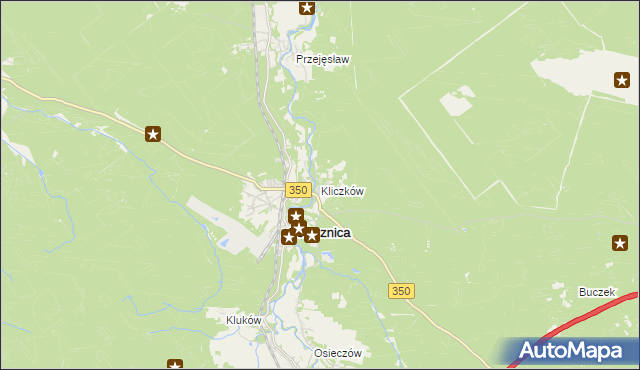 mapa Kliczków, Kliczków na mapie Targeo