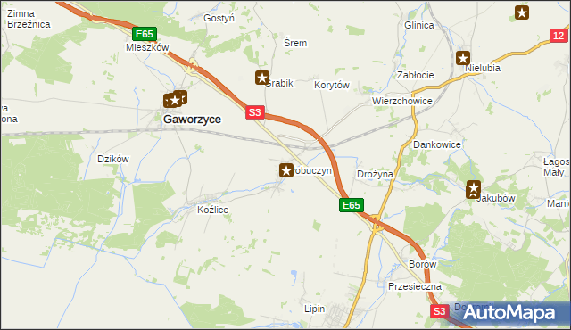 mapa Kłobuczyn, Kłobuczyn na mapie Targeo