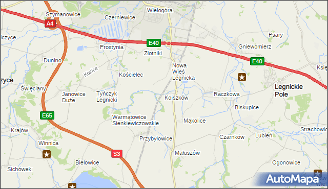 mapa Koiszków, Koiszków na mapie Targeo