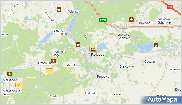 mapa Kolbudy, Kolbudy na mapie Targeo