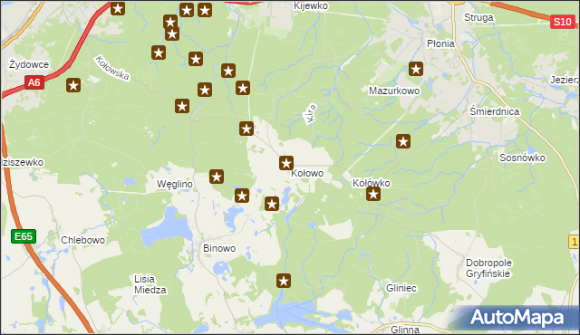 mapa Kołowo, Kołowo na mapie Targeo