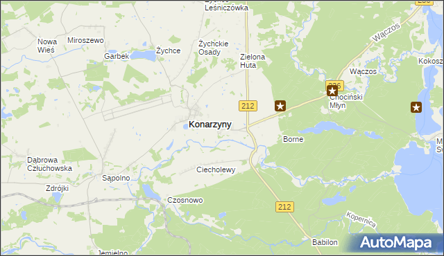 mapa Konarzynki, Konarzynki na mapie Targeo