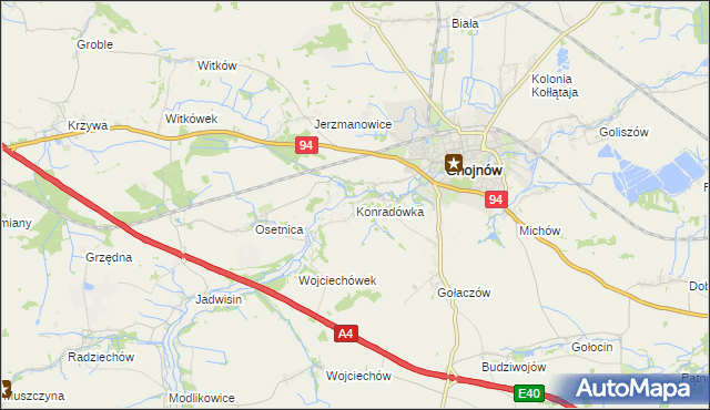 mapa Konradówka, Konradówka na mapie Targeo