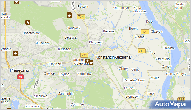 mapa Konstancin-Jeziorna, Konstancin-Jeziorna na mapie Targeo
