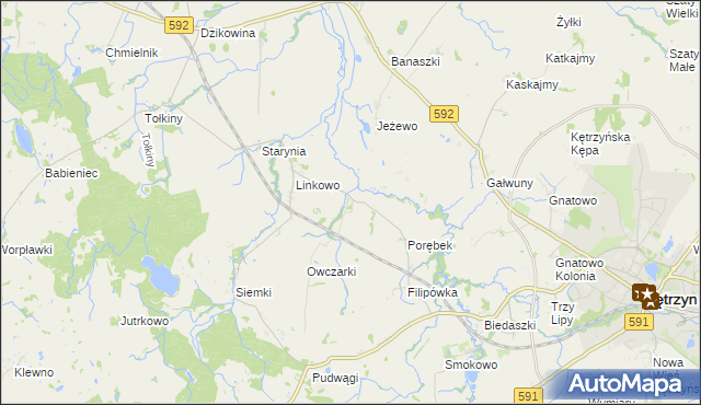 mapa Kotkowo gmina Kętrzyn, Kotkowo gmina Kętrzyn na mapie Targeo