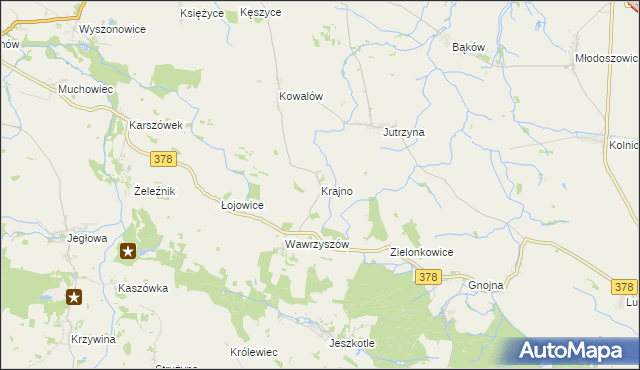 mapa Krajno, Krajno na mapie Targeo