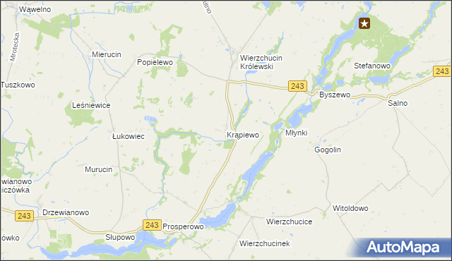 mapa Krąpiewo, Krąpiewo na mapie Targeo