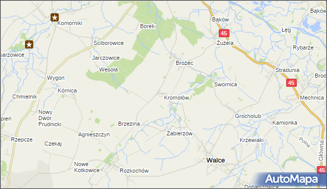 mapa Kromołów, Kromołów na mapie Targeo