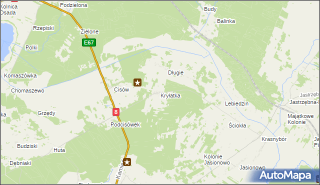 mapa Kryłatka, Kryłatka na mapie Targeo