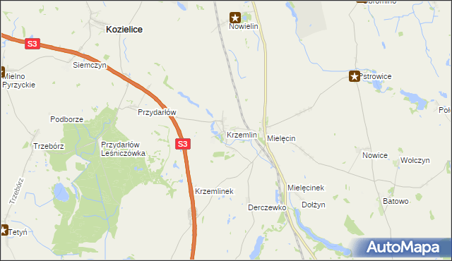 mapa Krzemlin, Krzemlin na mapie Targeo