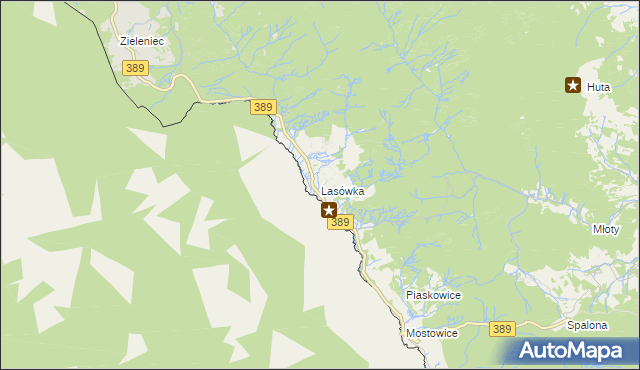 mapa Lasówka, Lasówka na mapie Targeo