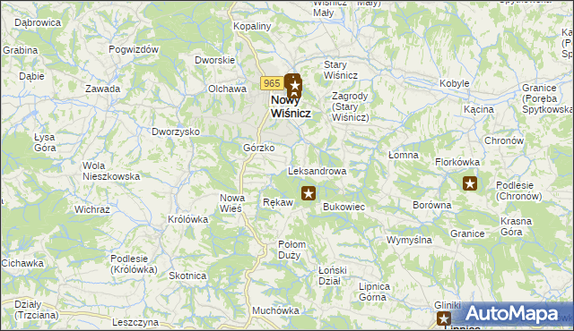 mapa Leksandrowa, Leksandrowa na mapie Targeo