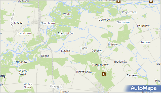 mapa Lgów, Lgów na mapie Targeo