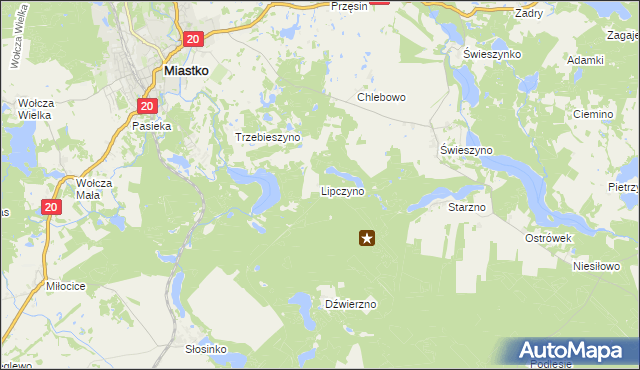 mapa Lipczyno, Lipczyno na mapie Targeo