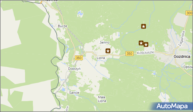 mapa Lipna gmina Przewóz, Lipna gmina Przewóz na mapie Targeo