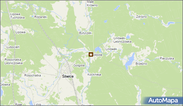 mapa Łoboda gmina Śliwice, Łoboda gmina Śliwice na mapie Targeo
