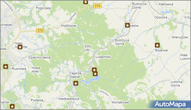 mapa Lubachów, Lubachów na mapie Targeo