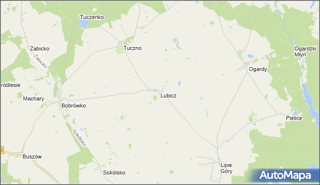mapa Lubicz gmina Strzelce Krajeńskie, Lubicz gmina Strzelce Krajeńskie na mapie Targeo