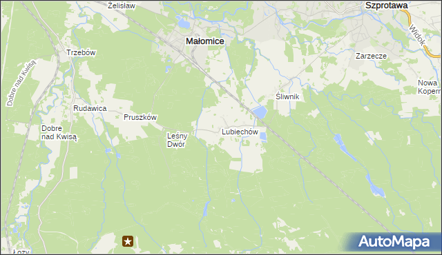 mapa Lubiechów, Lubiechów na mapie Targeo