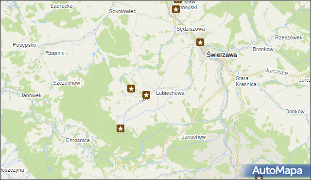 mapa Lubiechowa, Lubiechowa na mapie Targeo