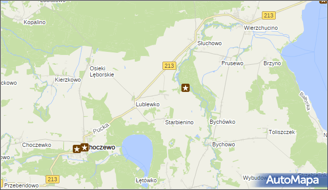 mapa Lublewo Lęborskie, Lublewo Lęborskie na mapie Targeo