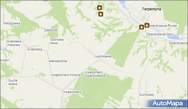 mapa Ludmiłówka, Ludmiłówka na mapie Targeo