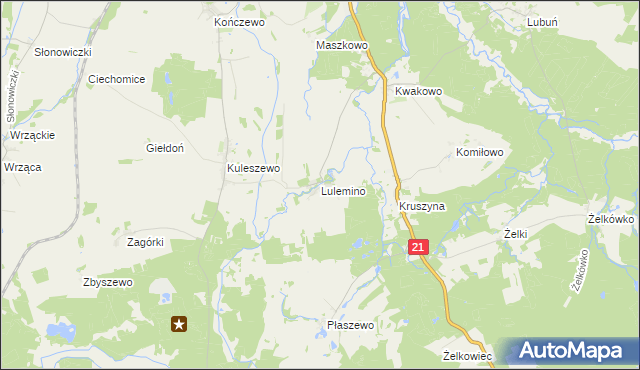 mapa Lulemino, Lulemino na mapie Targeo