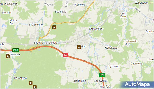mapa Luzino, Luzino na mapie Targeo