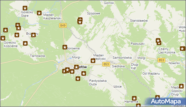 mapa Majdan Nepryski, Majdan Nepryski na mapie Targeo