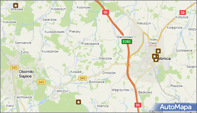 mapa Malczów, Malczów na mapie Targeo