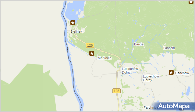 mapa Markocin gmina Cedynia, Markocin gmina Cedynia na mapie Targeo