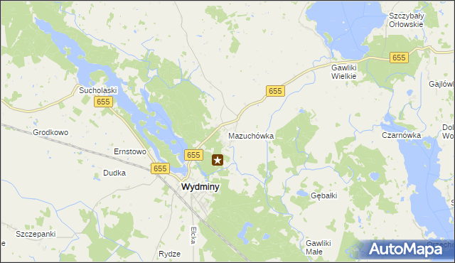 mapa Mazuchówka, Mazuchówka na mapie Targeo