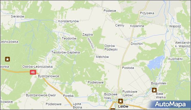 mapa Mełchów, Mełchów na mapie Targeo