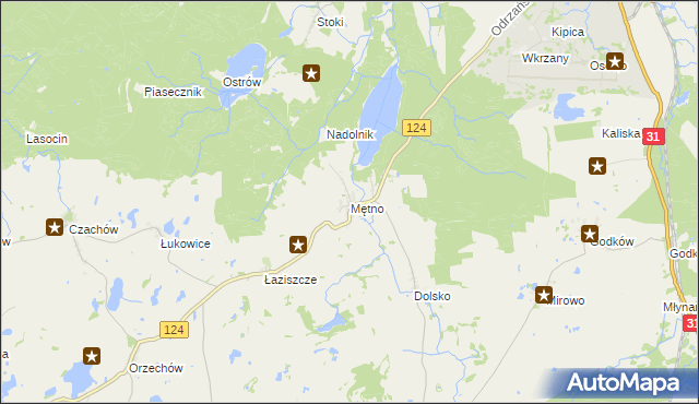 mapa Mętno, Mętno na mapie Targeo