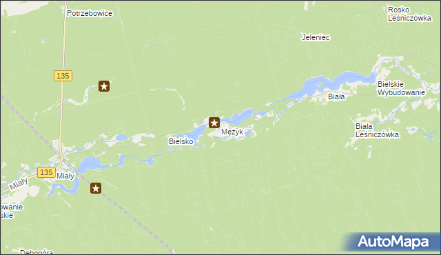 mapa Mężyk, Mężyk na mapie Targeo